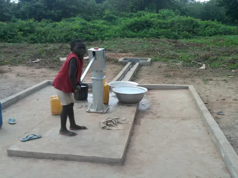 A completed borehole